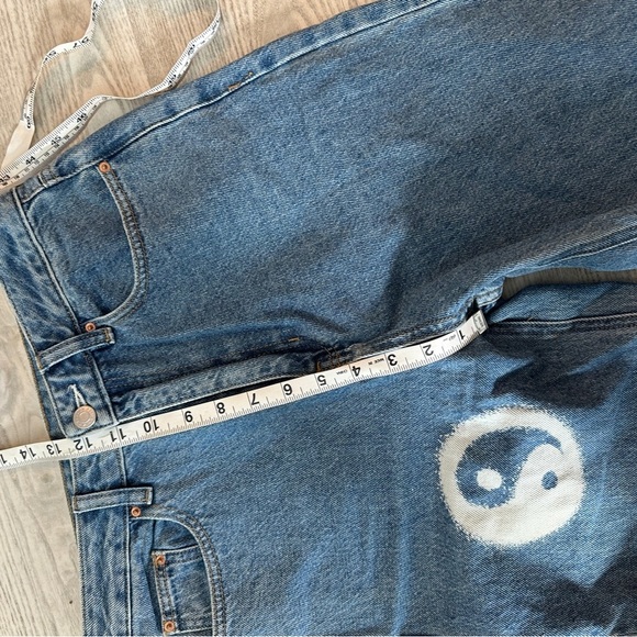 Pacsun 90s Boyfriend Yin Yang Blue Jeans 27 - Picture 9 of 10